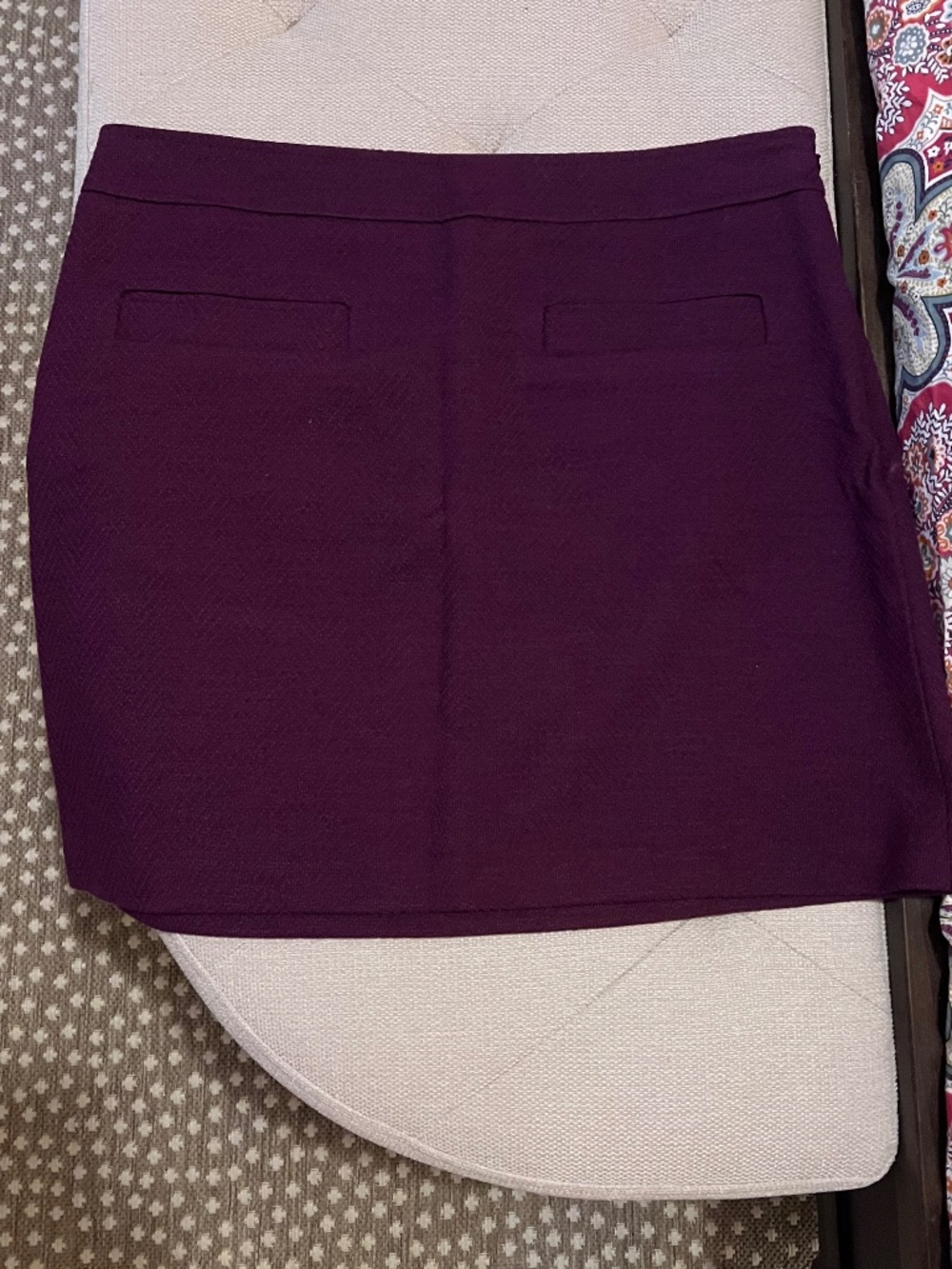 Plum mini skirt